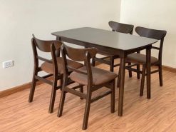 bàn ăn 4 ghế Mango màu nâu