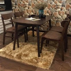 bàn ăn 4 ghế Mango màu nâu
