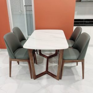 Bộ Bàn Ăn Mặt Đá 4 Ghế Grace – TKGA34