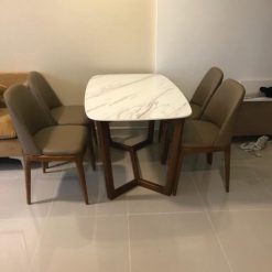 Bộ Bàn Ăn Mặt Đá 4 Ghế Grace – TKGA34
