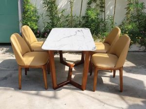 Bộ Bàn Ăn Mặt Đá 4 Ghế Grace – TKGA34