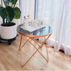 Bàn trà cặp mặt tròn chân sao cho phòng khách đẹp